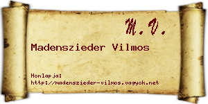 Madenszieder Vilmos névjegykártya
